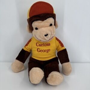 CURIOUS GEORGE Knickerbocker Vintage MONKEY BROWN STUFFED ANIMAL PLUSH TOY Korea